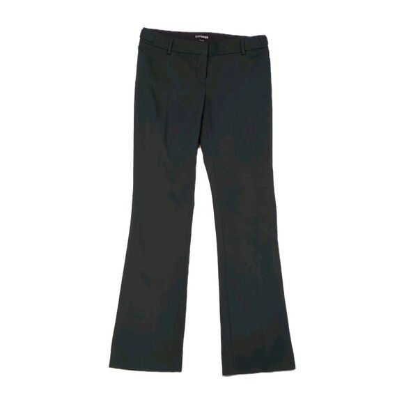Express‎ Columnist Pants Womens 2R Straight Leg Hunter Green Washable #90068 - Picture 1 of 12